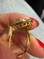 Bague Or jaune - Saphirs et Diamants