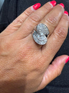 Bague Rétro Or Blanc et diamants - 1,28 carats