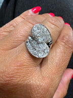 Bague Rétro Or Blanc et diamants - 1,28 carats