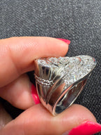 Bague Rétro Or Blanc et diamants - 1,28 carats