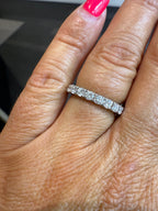 White Gold Wedding Band - Full Diamond Tour