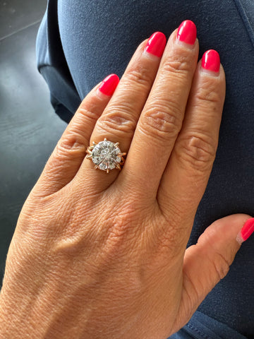 Bague Vintage - Marguerite - Deux ors et Diamants