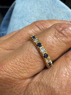 Full Tour Wedding Band - Sapphires and Diamonds