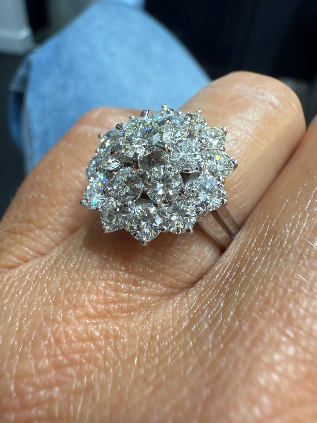 Bague Dôme - Or blanc et Diamants