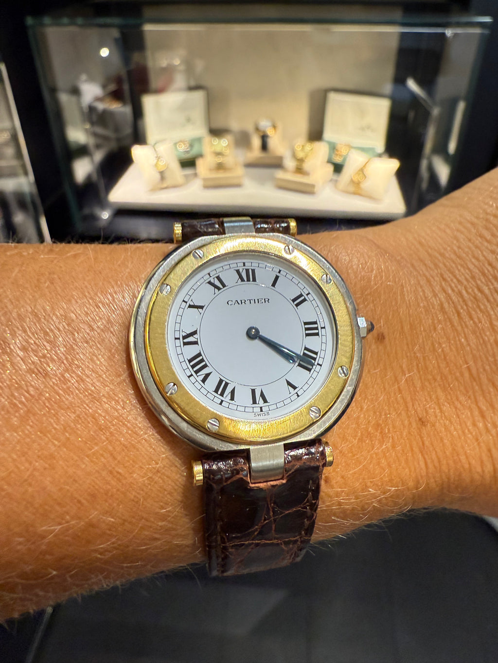 Cartier - Montre Santos Vendome - Or et Acier - Circa 1980