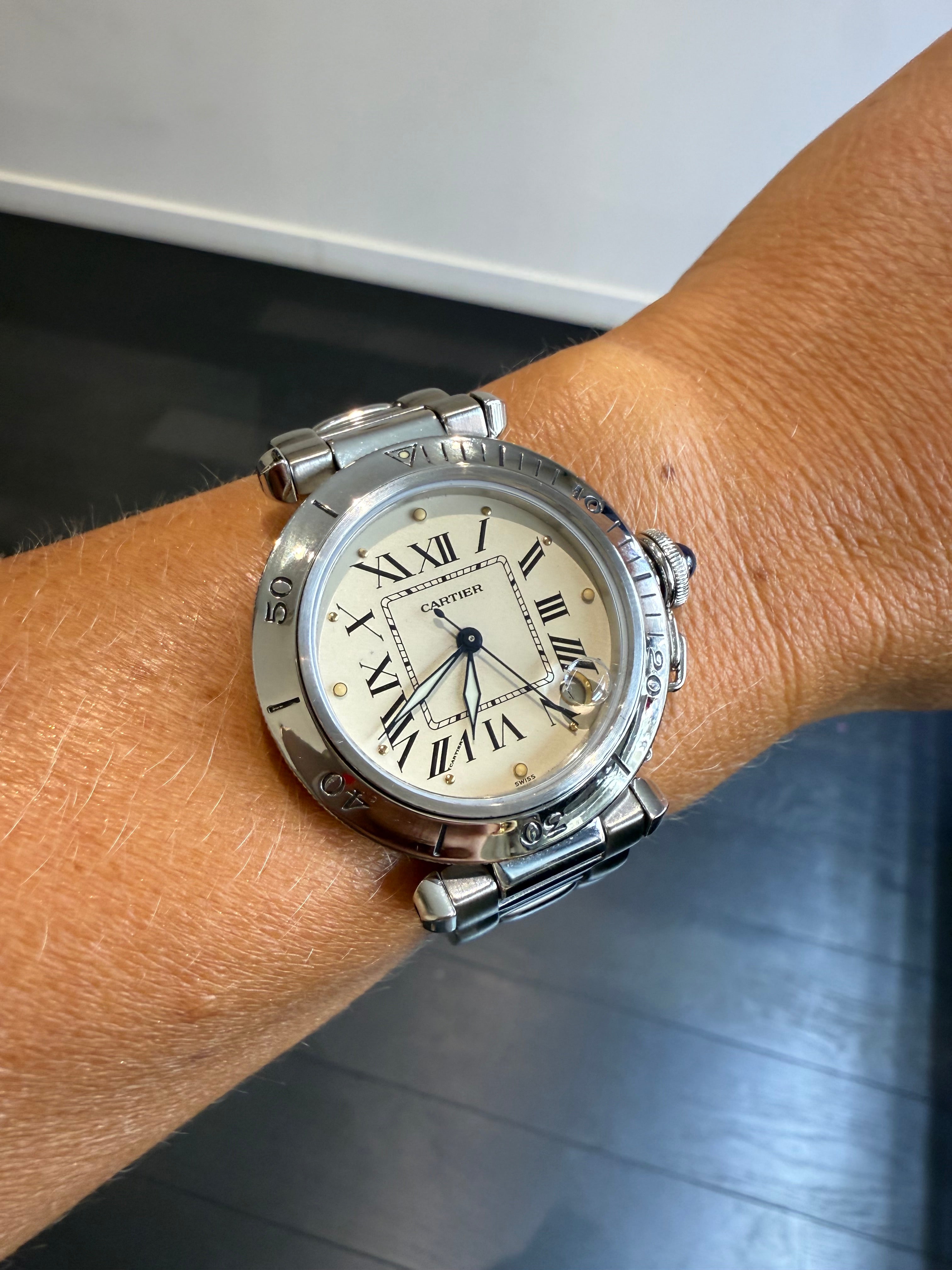Cartier - Montre Pasha - Acier - 35 mm