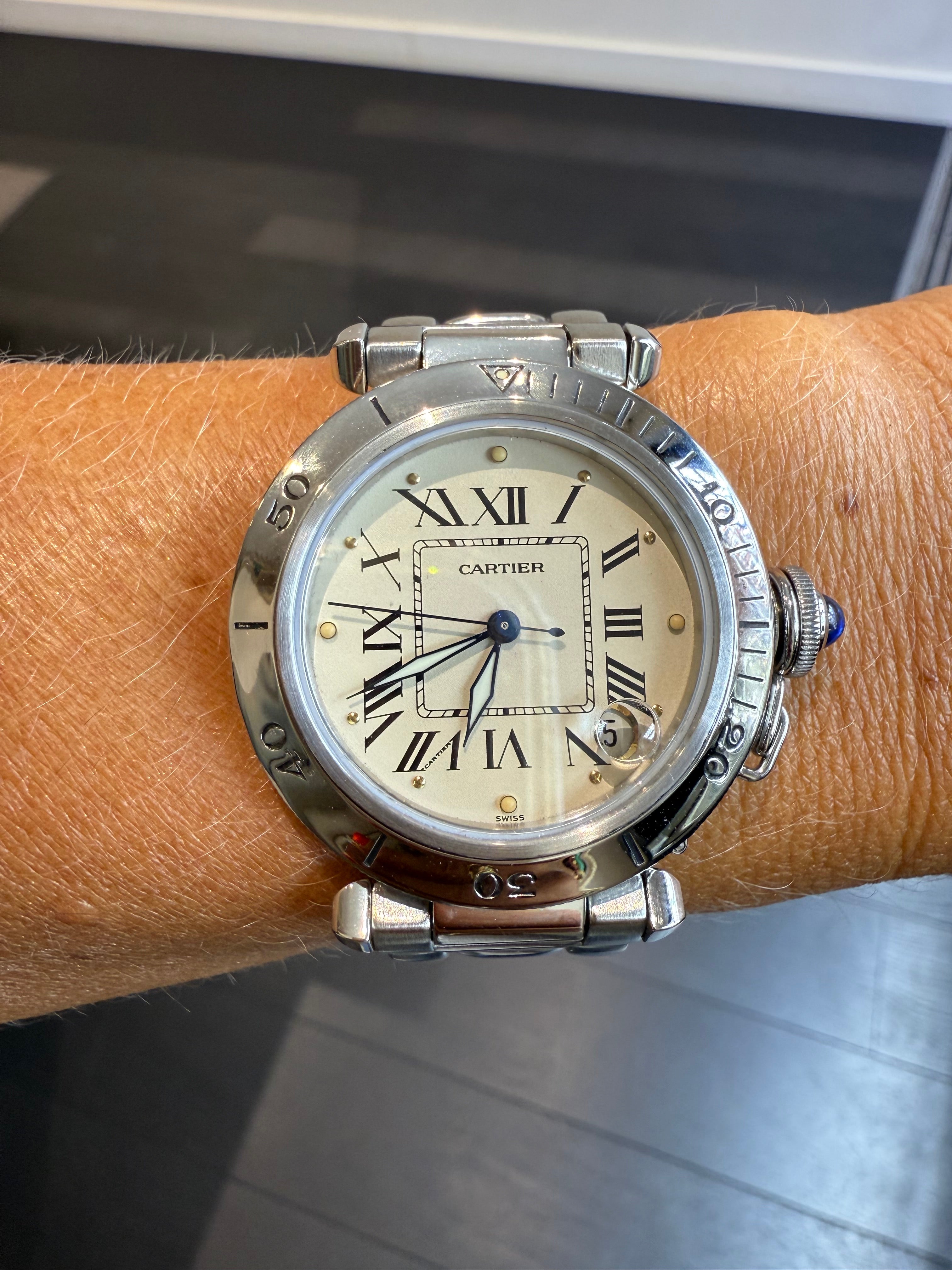 Cartier - Montre Pasha - Acier - 35 mm