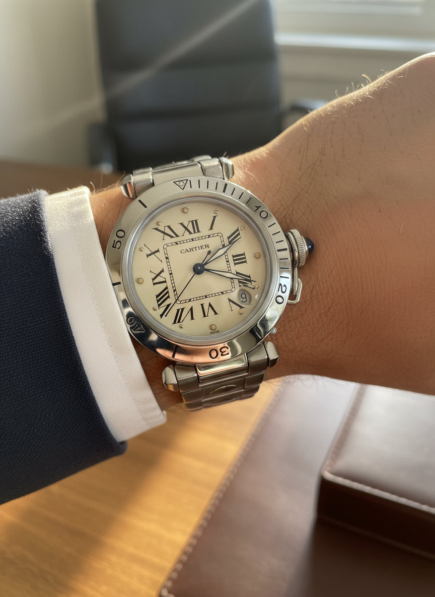 Cartier - Montre Pasha - Acier - 35 mm