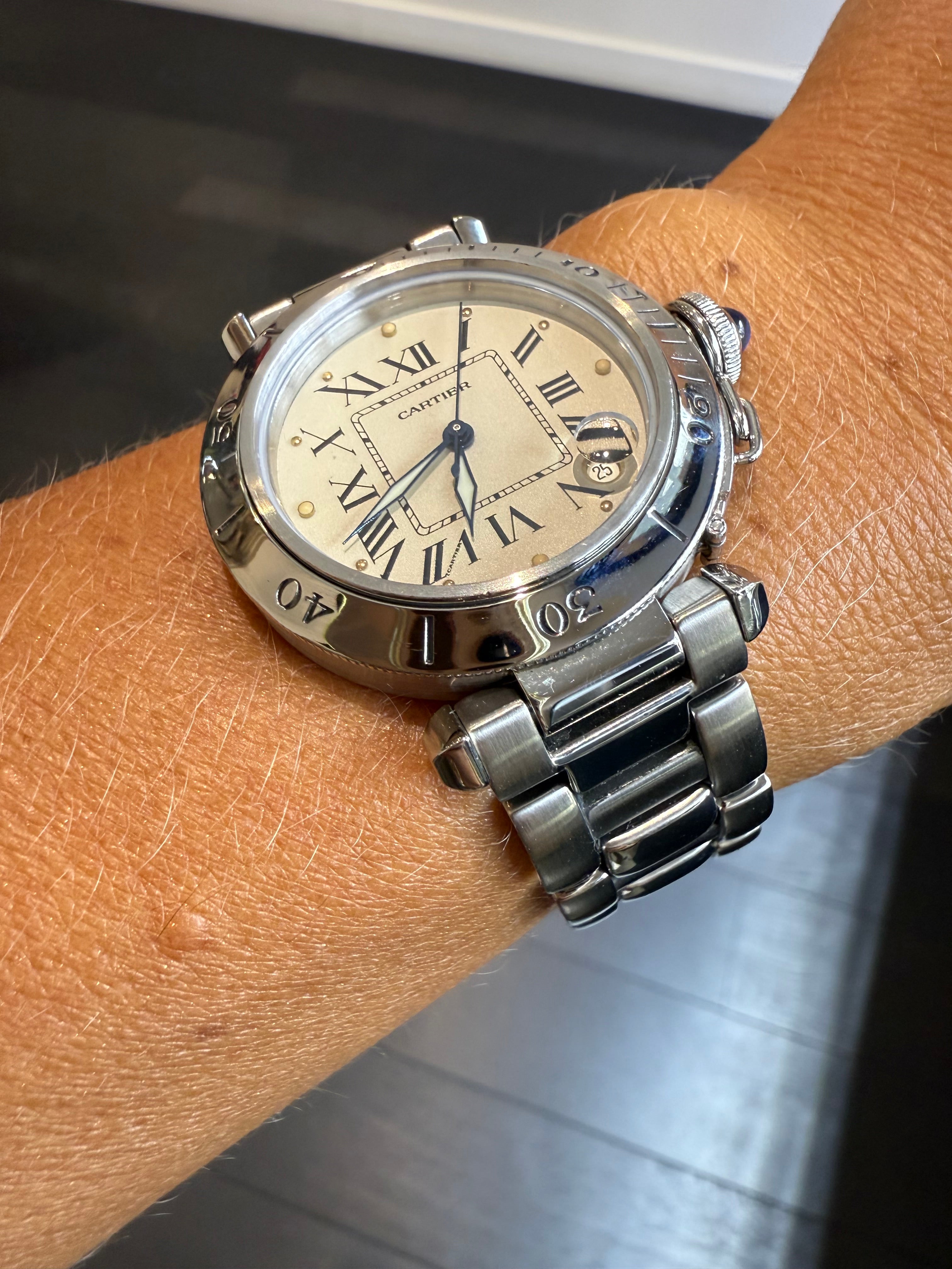 Cartier - Montre Pasha - Acier - 35 mm
