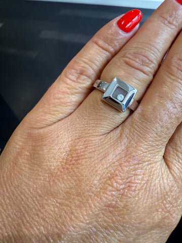 Chopard - Bague « Happy Diamonds » - Or blanc et Diamants