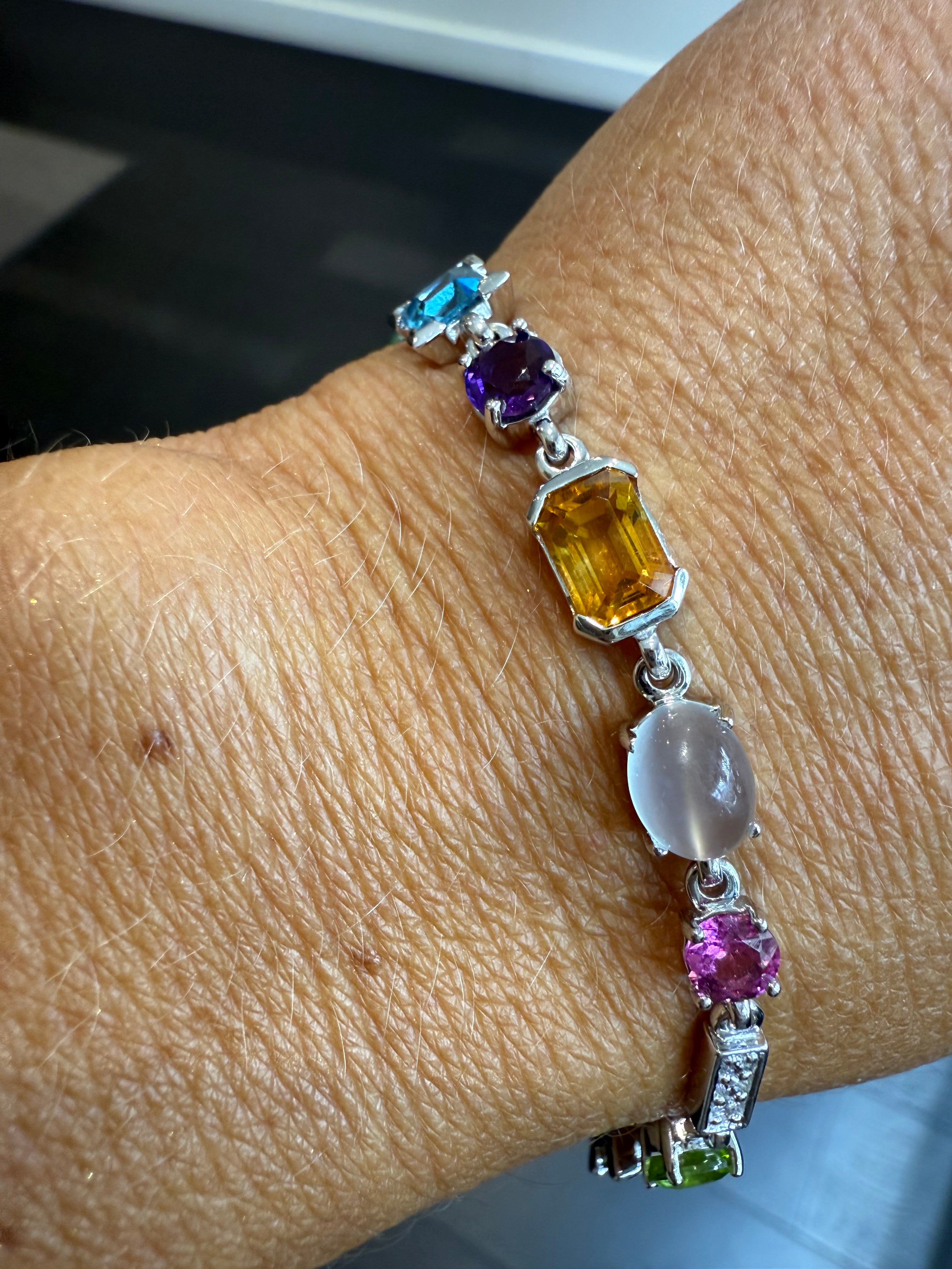 Bracelet Tutti frutti Or blanc