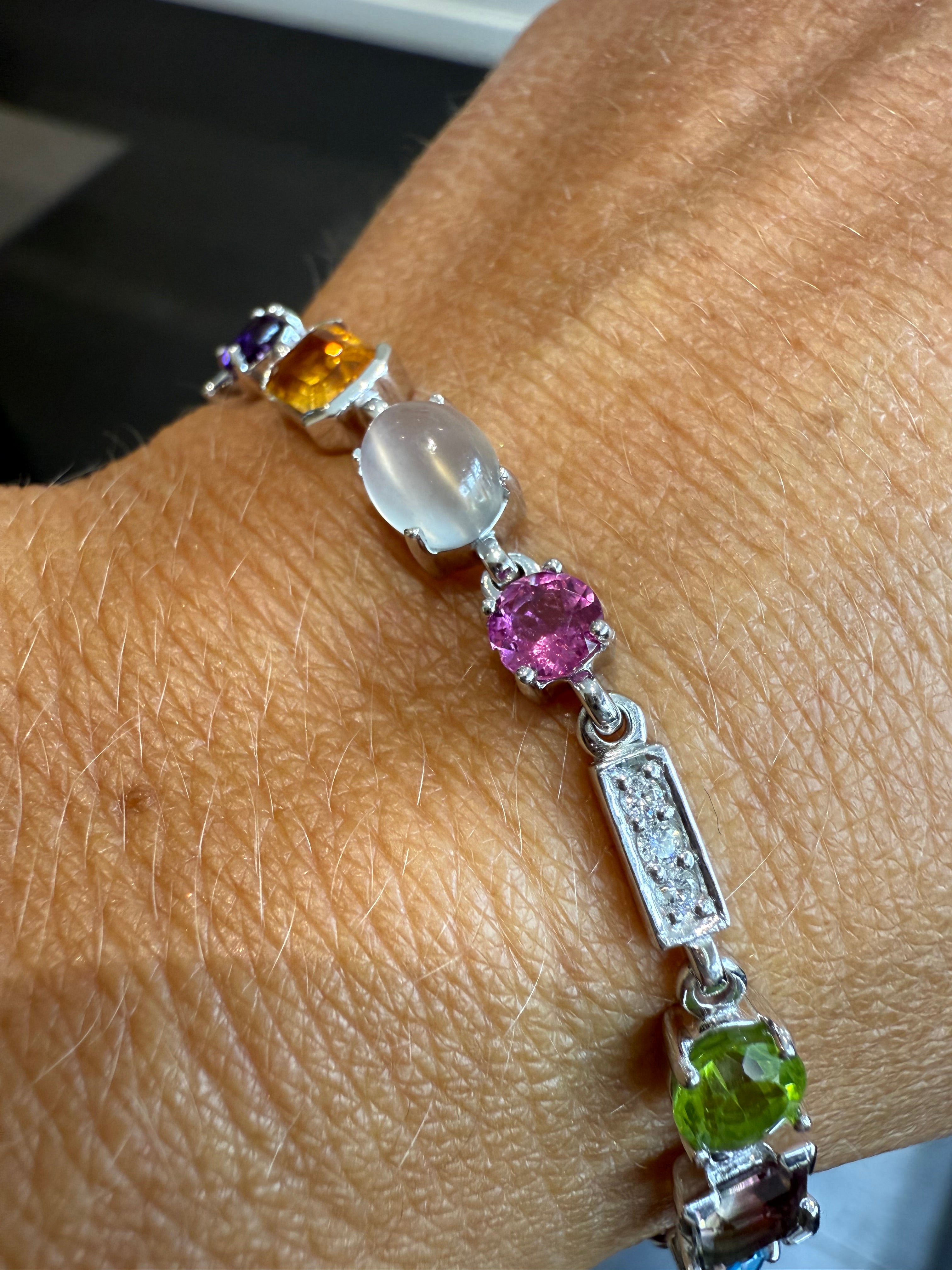 Bracelet Tutti frutti Or blanc