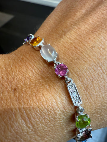 Bracelet Tutti frutti Or blanc