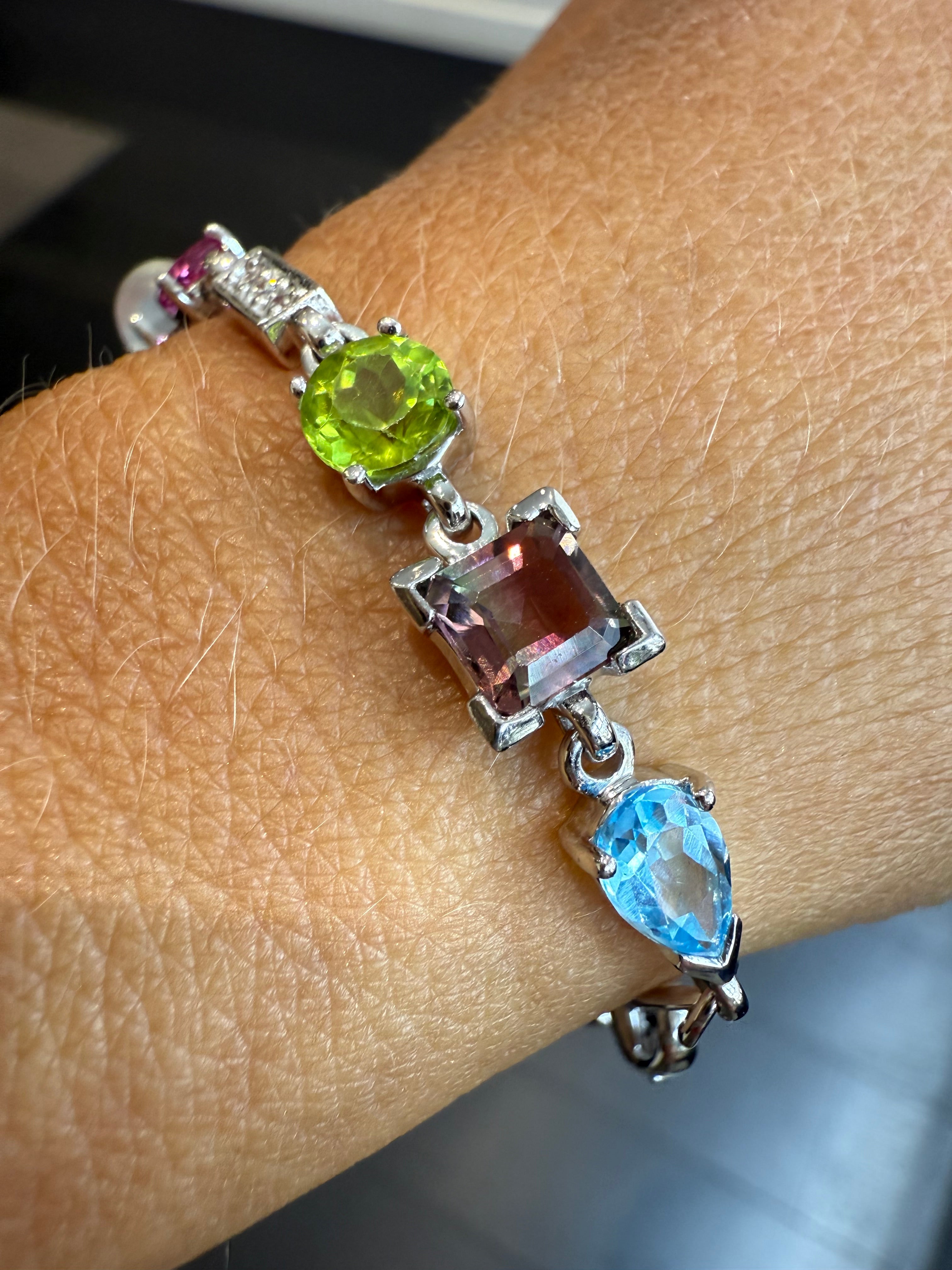 Bracelet Tutti frutti Or blanc