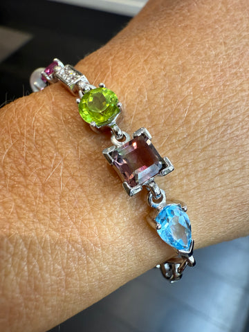 Bracelet Tutti frutti Or blanc