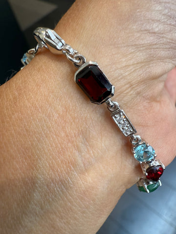 Bracelet Tutti frutti Or blanc