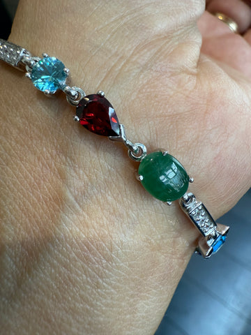 Bracelet Tutti frutti Or blanc