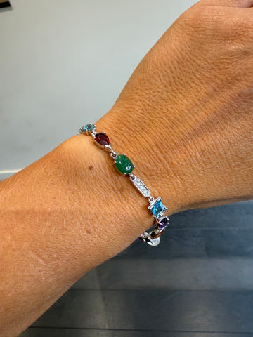 Bracelet Tutti frutti Or blanc