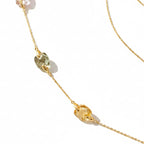 Collier Or Jaune - Améthyste - Aiguë Marine - Citrine