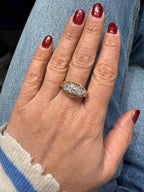 Bague Tank - Or Rose et Platine - Diamants - 1940