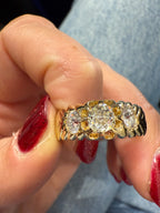 Bague Rétro Or jaune et diamants