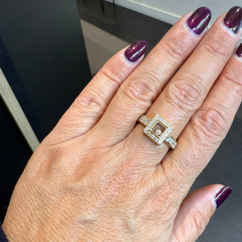 Chopard - Bague Or jaune Happy Diamonds