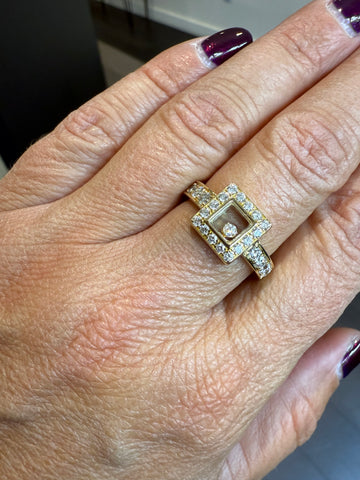 Chopard - Bague Or jaune Happy Diamonds