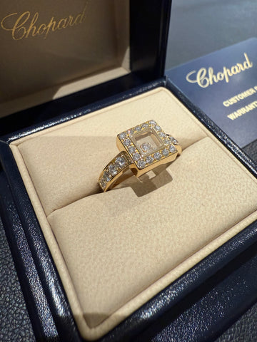 Chopard - Bague Or jaune Happy Diamonds