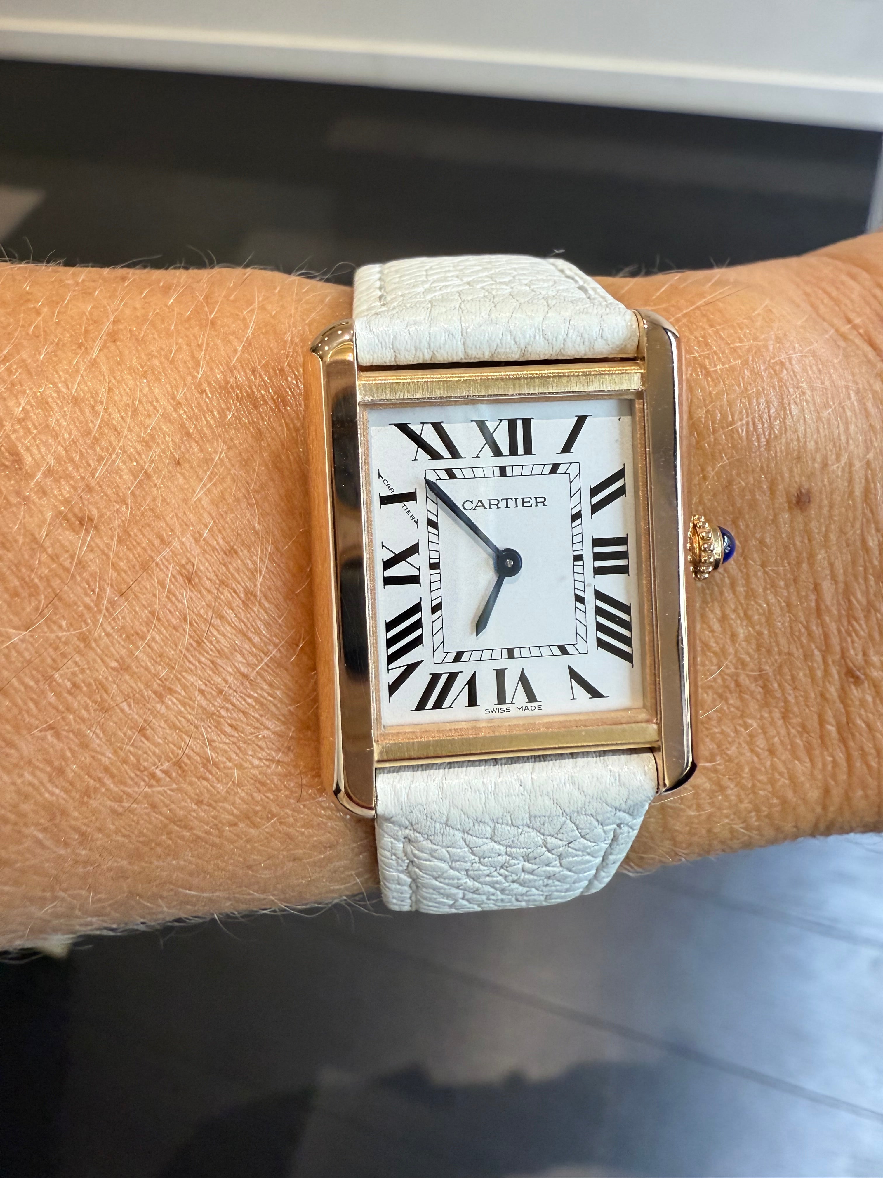 Cartier - Montre Tank Solo - Or rose et Acier - GM - Full set