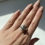 Bague Or Blanc - Perles de Tahiti et Diamants