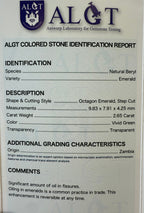 Bague Or Blanc - Emeraude 2,65 carats