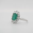 Bague Or Blanc - Emeraude 2,65 carats