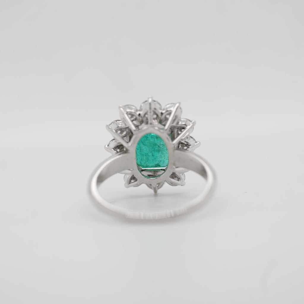 Bague Or Blanc - Emeraude 2,65 carats