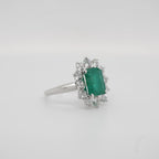 Bague Or Blanc - Emeraude 2,65 carats