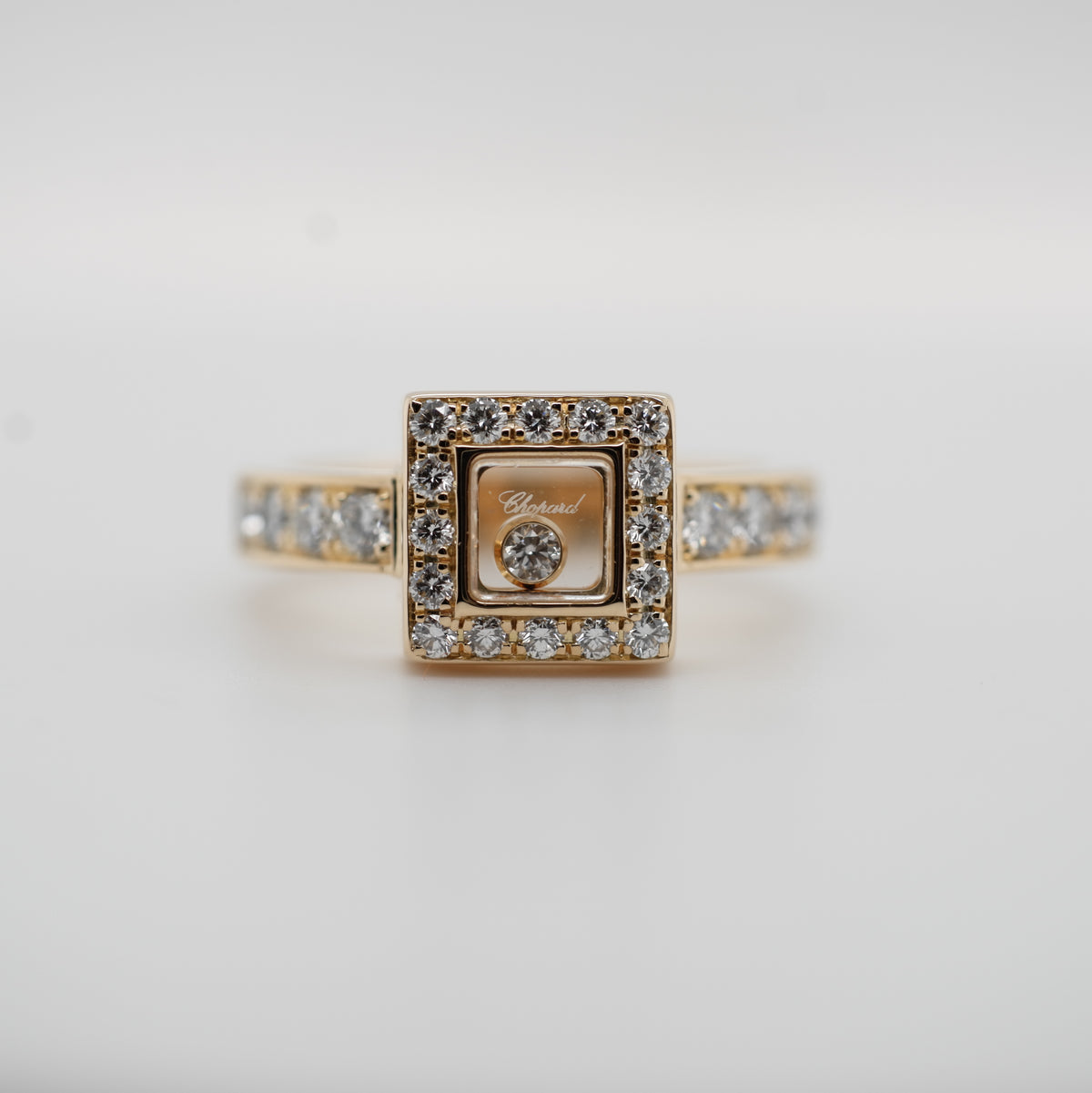 Chopard - Bague Or jaune Happy Diamonds