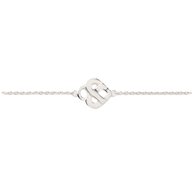 Poiray - Bracelet Coeur entrelacé - Or blanc