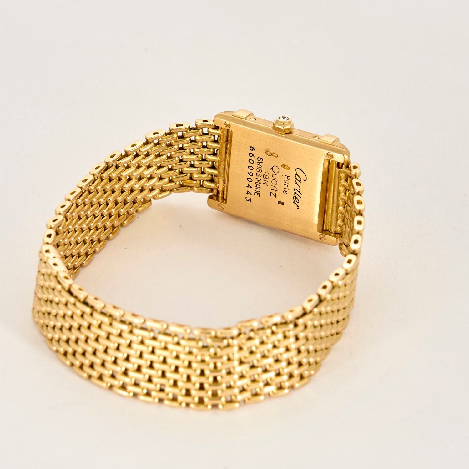 CARTIER - Tank Chinoise - Yellow gold and diamond watch