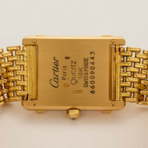 CARTIER - Tank Chinoise - Yellow gold and diamond watch