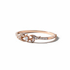 Bracelet Jonc Ancien - Or rose et diamants