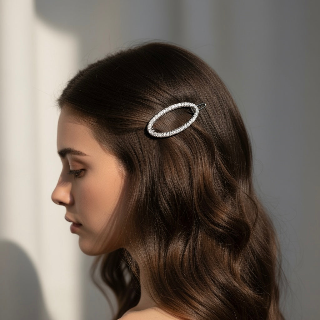 Vintage - Pince à Cheveux Or Blanc et Diamants