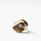 Bague Tank - Or Rose - Diamant 0,25 Ct