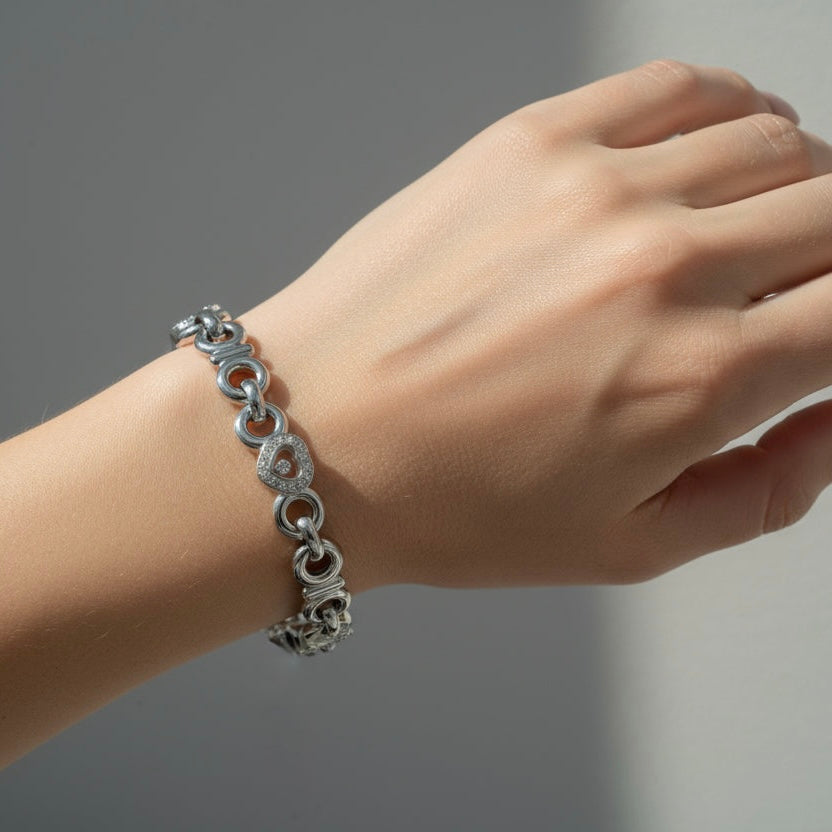 Chopard - Collection Happy Diamond - Bracelet Or blanc et Diamants