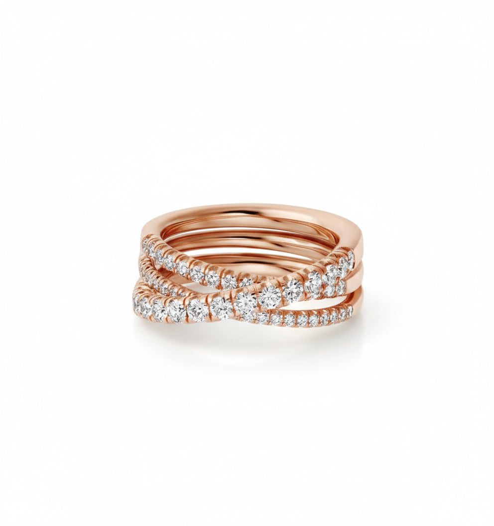 Cartier - Étincelle Ring - Rose Gold - Semi-Pave
