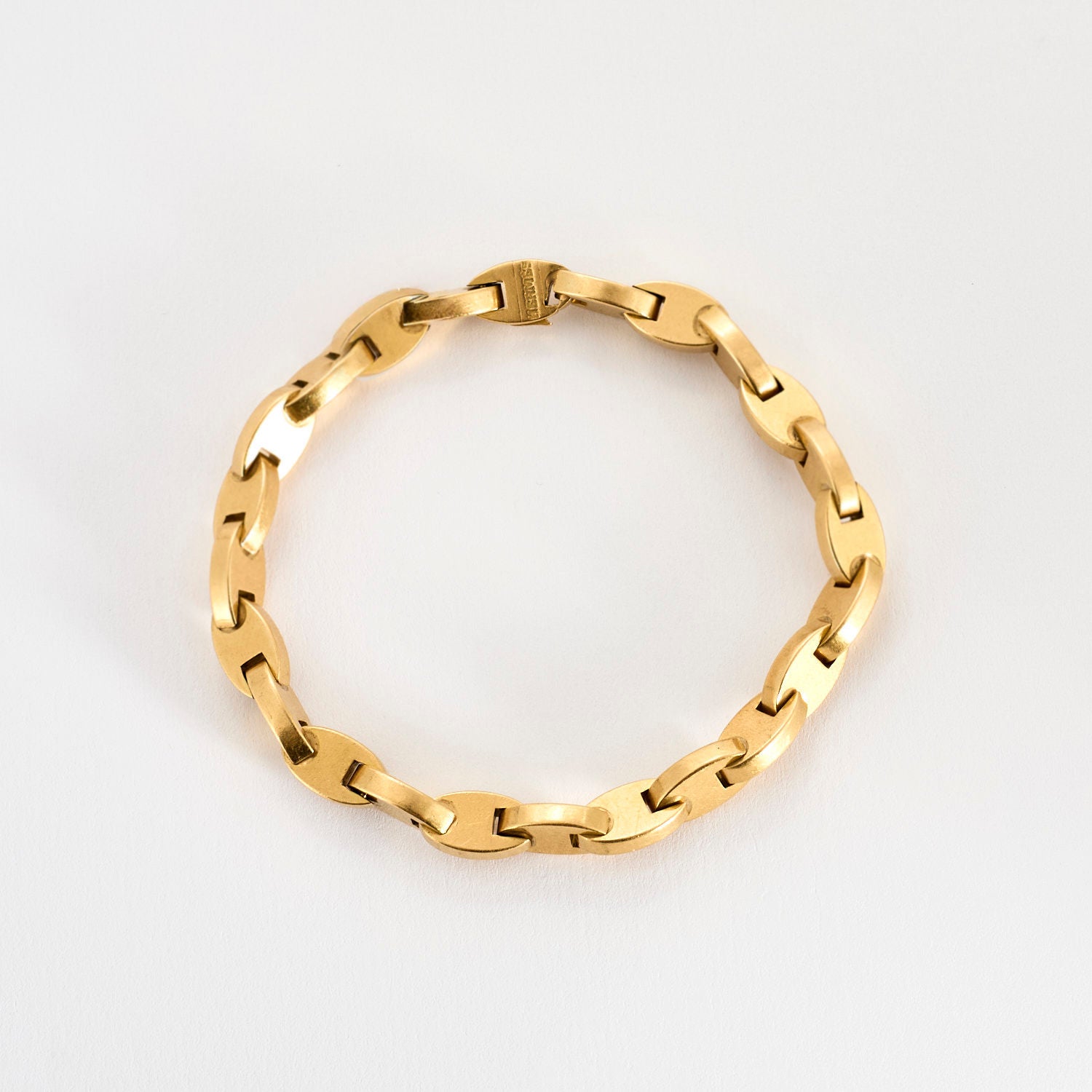 HERMÈS x Georges Lenfant - Bracelet maille chaine d'ancre stylisée en or jaune