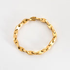 HERMÈS - Bracelet maille chaine d'ancre stylisée en or jaune