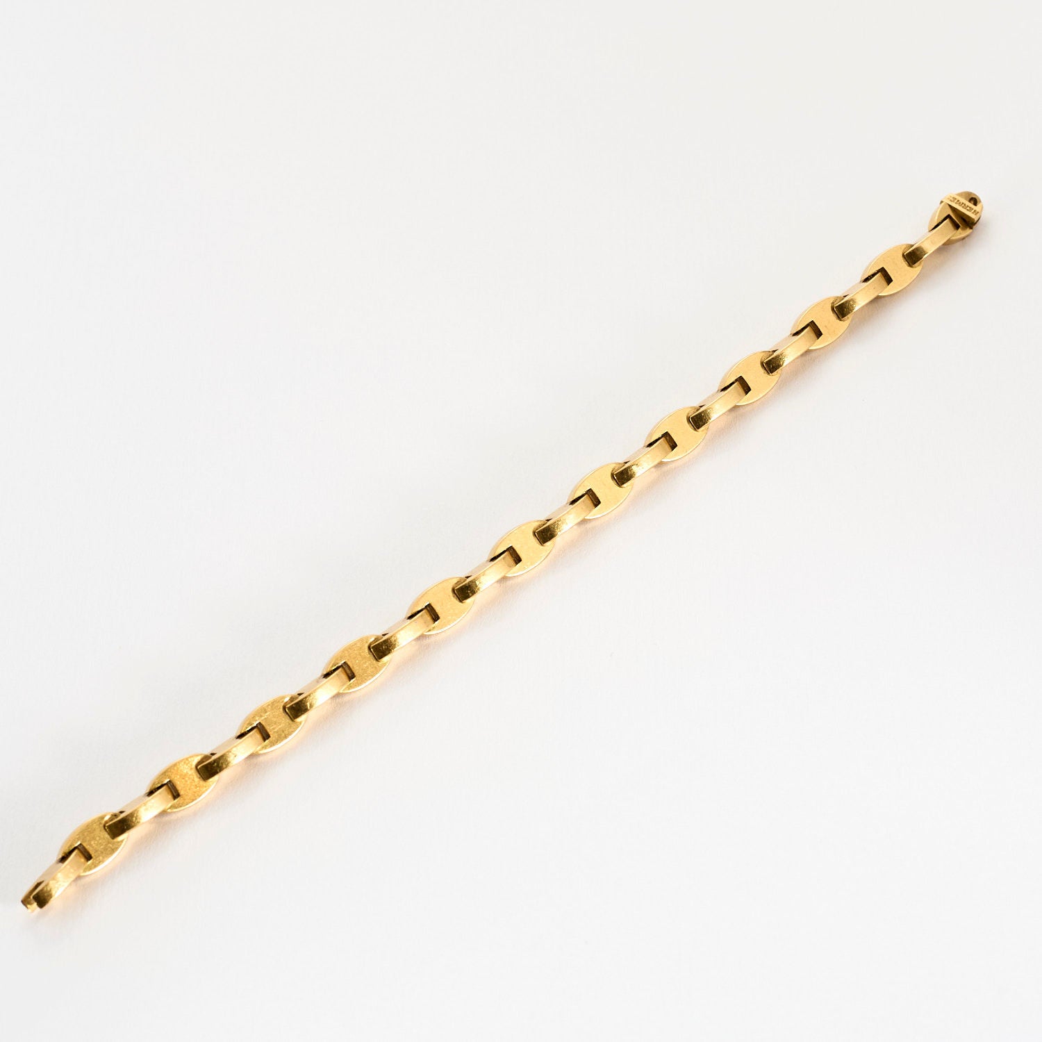 HERMÈS - Bracelet maille chaine d'ancre stylisée en or jaune