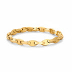 HERMÈS - Bracelet maille chaine d'ancre stylisée en or jaune