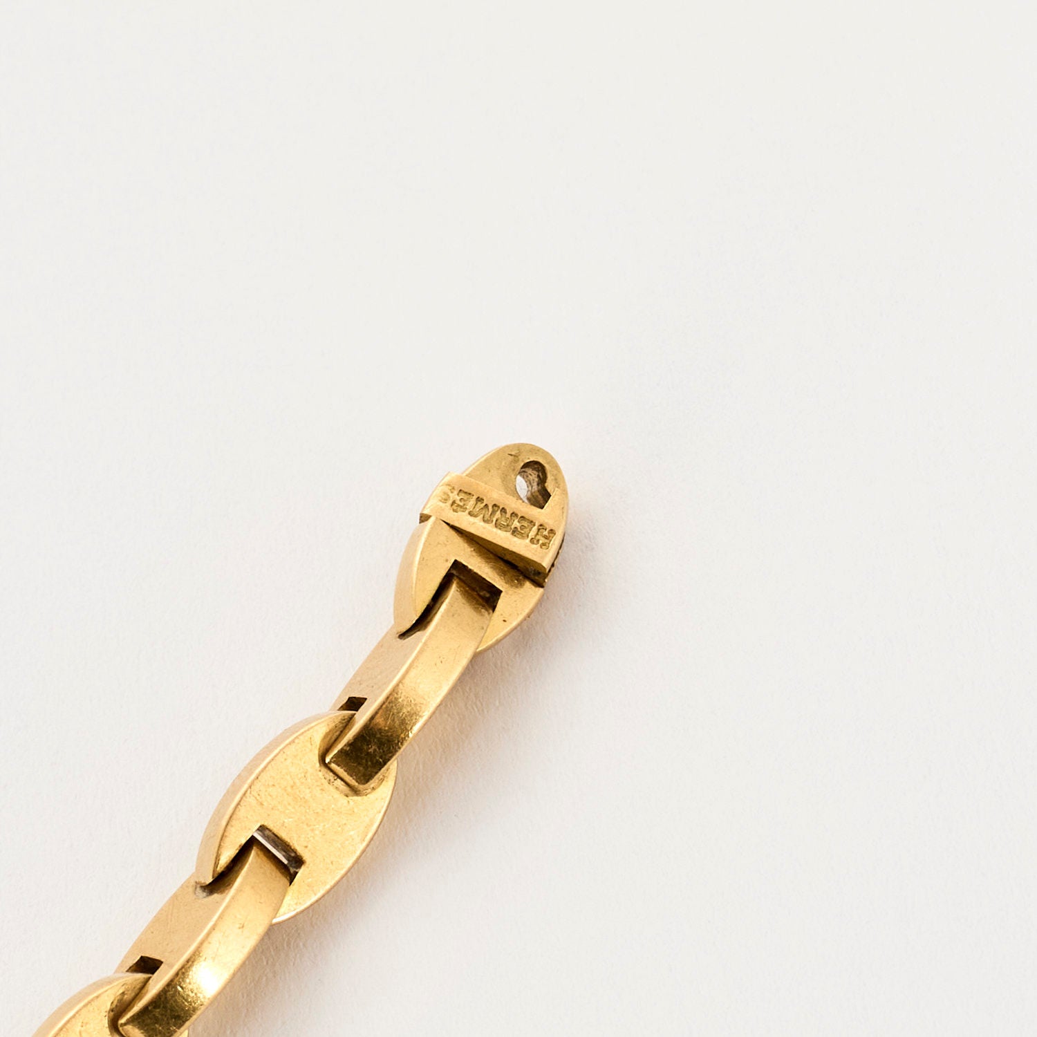 HERMÈS - Bracelet maille chaine d'ancre stylisée en or jaune