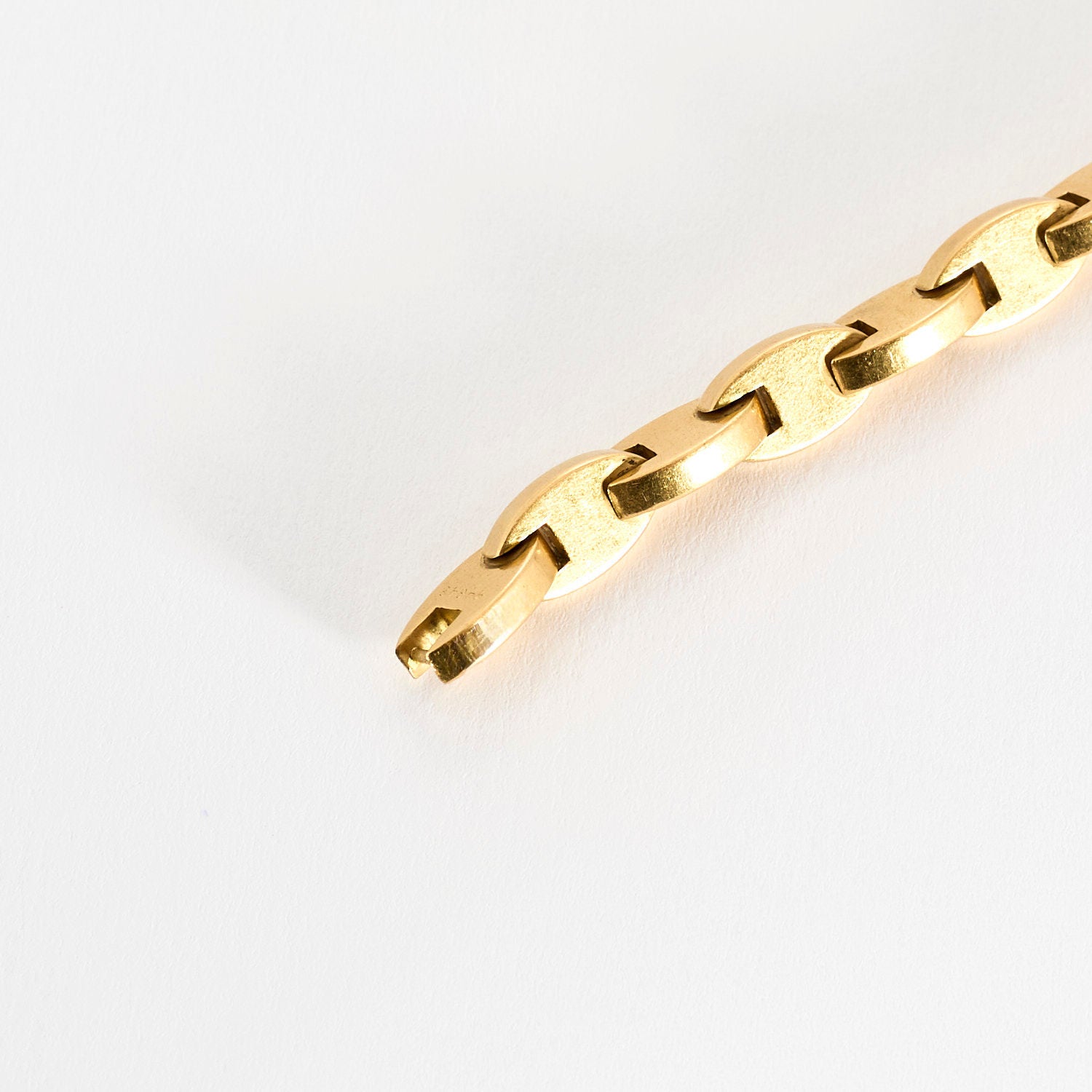 HERMÈS x Georges Lenfant - Bracelet maille chaine d'ancre stylisée en or jaune