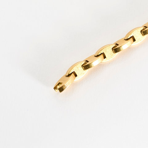 HERMÈS x Georges Lenfant - Bracelet maille chaine d'ancre stylisée en or jaune